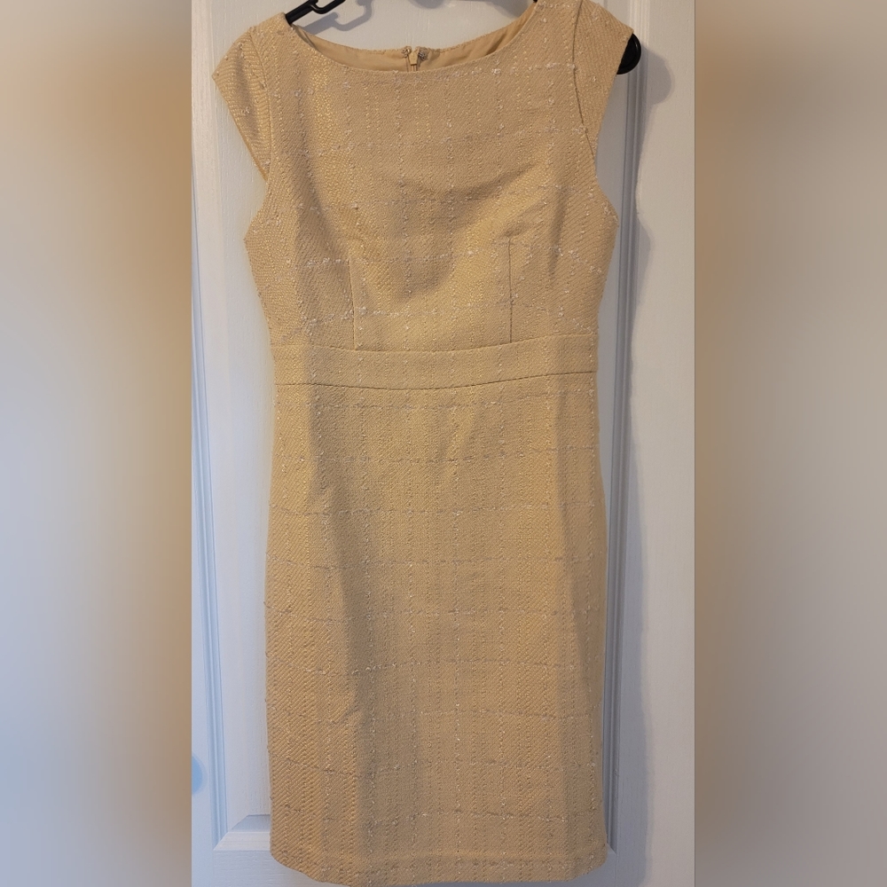 NWT Ann Taylor Tweed  Cream and Ivory Dress